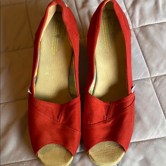 Toms- wedge shoes - red - Picture 4 of 4